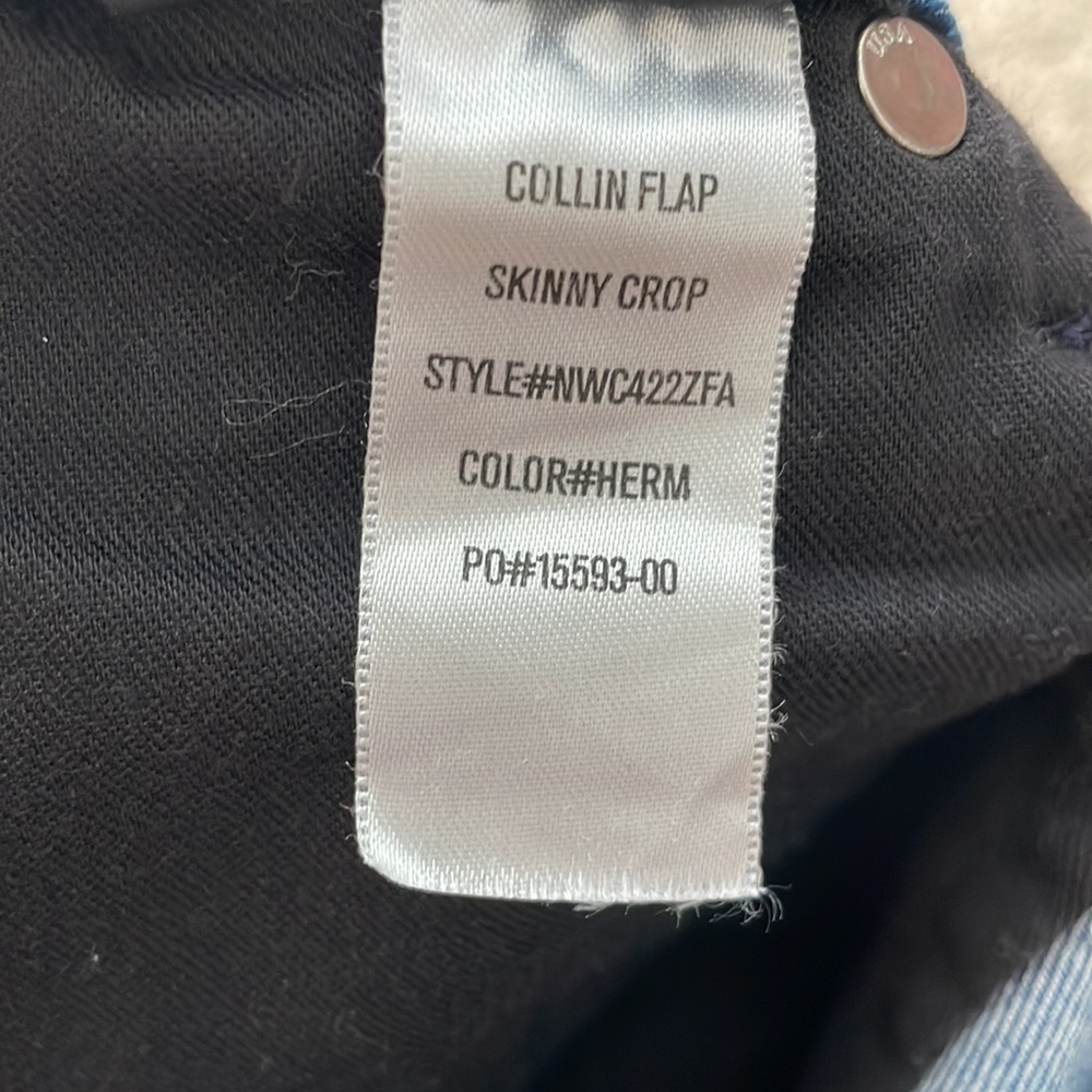 HUDSON COLLIN FLAP SKINNY CROP MED WASH BLUE SIZE 26 NWT - Picture 13 of 14